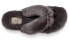 UGG Fluff Flip Flop III 毛绒人字拖鞋 女款 灰 / Тапочки UGG Fluff Flip Flop III 1100250-GREY