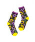 ფოტო #1 პროდუქტის Women's Mixed Sunflowers Black Sheer Sock