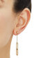 ფოტო #2 პროდუქტის Polished Paperclip Drop Earrings in 14k Gold