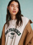 Фото #1 товара Miss Selfridge oversized San Francisco embroidery sweatshirt in cream