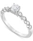 ფოტო #1 პროდუქტის Diamond Scalloped Engagement Ring (5/8 ct. t.w.) in 14k White Gold