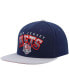 ფოტო #1 პროდუქტის Men's Navy, Gray New Jersey Nets Hardwood Classics Gradient Wordmark Snapback Hat