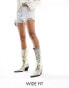 Фото #1 товара Simmi London Wide Fit Dakoa metallic western boot in gold