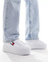 Фото #5 товара Tommy Jeans flatform trainers in white