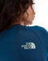 Фото #2 товара The North Face Hakuun contrast stitch logo sweatshirt in navy