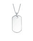 ფოტო #1 პროდუქტის Medium Plain Simple Basic Cool Men's Identification Military Army Dog Tag Pendant Necklace For Men Teens Polished Sterling Silver