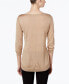 INC International Concepts Women's Draped Scoop Neck Sweater Metallic Gold M