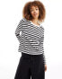 Фото #3 товара Selected Femme long sleeve t-shirt in stripe