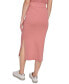 ფოტო #2 პროდუქტის Women's Side-Slit Pull-On Midi Skirt