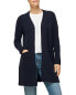 Whistles Lilly Long Line Wool Blend Cardigan Navy S