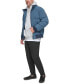 Фото #6 товара Men's Sideling Stretch Crinkle Down Color Block Bomber Jacket