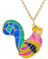 ფოტო #1 პროდუქტის Enamel Rooster 18" Pendant Necklace in 14k Gold