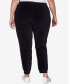 Фото #2 товара Plus Size Drama Queen Casual Stretch Waist Velour Jogger Pants