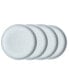 White Speckle Stoneware Coupe Medium Plates, Set of 4