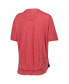 ფოტო #3 პროდუქტის Women's Heathered Red Distressed Wisconsin Badgers Arch Poncho T-shirt