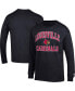 Фото #1 товара Men's Black Louisville Cardinals High Motor Long Sleeve T-shirt