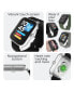 ფოტო #2 პროდუქტის Unisex Black Silicone Strap Smartwatch 37.5mm