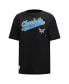 ფოტო #3 პროდუქტის Women's Black Charlotte Hornets Script Boyfriend T-shirt