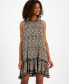 ფოტო #3 პროდუქტის Women's Ruffled Halter-Neck Flounce-Hem Dress