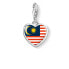 Фото #1 товара Thomas Sabo Charm 925 Silber Silber Herz Flagge Malaysia 1185-603-7