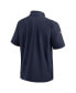 Фото #4 товара Men's Navy Denver Broncos Sideline Coach Short Sleeve Hoodie Quarter-Zip Jacket