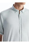 Фото #7 товара Рубашка мужская LC WAIKIKI Vision Slim Fit с длинным рукавом анють с расшитыми армюрами
