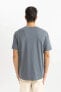 Erkek T-shirt V7699az/gr314 Grey