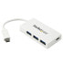Фото #2 товара StarTech.com 4-Port USB-C Hub - USB-C to 1x USB-C and 3x USB-A - USB 3.0 Hub - White - USB 3.2 Gen 1 (3.1 Gen 1) Type-C - USB 3.2 Gen 1 (3.1 Gen 1) Type-A - USB 3.2 Gen 1 (3.1 Gen 1) Type-C - 5000 Mbit/s - White - Plastic - Power