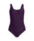 Фото #3 товара Plus Size Chlorine Resistant Texture High Leg Soft Cup Tugless One Piece Swimsuit