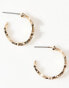 Accessorize leaf hoop earrings in gold