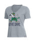 ფოტო #3 პროდუქტის Women's Heathered Gray Notre Dame Fighting Irish Logo Performance V-Neck T-shirt