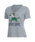 Women's Heathered Gray Notre Dame Fighting Irish Logo Performance V-Neck T-shirt