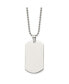 Фото #3 товара Chisel stainless Steel Polished Dog Tag on a Ball Chain Necklace