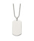 Фото #3 товара Stainless Steel Polished Dog Tag on a Ball Chain Necklace