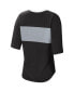 ფოტო #4 პროდუქტის Women's Black and Silver Chicago White Sox Lead Off Notch Neck T-shirt