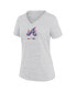 Фото #3 товара Women's Gray Atlanta Braves 2023 City Connect Velocity Practice Performance V-Neck T-shirt