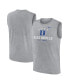 Фото #1 товара Men's Heather Gray Duke Blue Devils Primetime Legend Lock Up Performance Muscle Tank Top