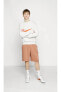 Фото #2 товара Sportswear French Terry Satin Futura Logo Erkek Sweatshirt DO8891-030