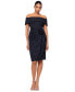 ფოტო #1 პროდუქტის Women's Brocade Rosette Sheath Dress