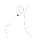 ფოტო #2 პროდუქტის Classic Style Crown 1.5 CT AAA CZ Halo Oval Cubic Zirconia Stud Earrings For Women Rhodium Plated Brass