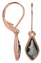 Фото #4 товара Bronze set of earrings and necklace Flame Rose Gold Night SET-040