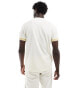 Fred Perry t-shirt in off white with contrast cuff