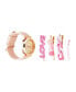 ფოტო #2 პროდუქტის Women's Light Blush Silicone Strap Watch 38mm Gift Set, 5 Piece