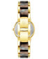 ფოტო #3 პროდუქტის Women's Three-Hand Quartz Gold-Tone Alloy with Gray and Brown Resin Bracelet Watch, 32mm