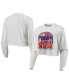 ფოტო #1 პროდუქტის Women's White Clemson Tigers Retro Campus Crop Long Sleeve T-shirt