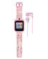 Kids Pink Glitter Silicone Smartwatch 42mm Gift Set