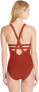 Фото #3 товара Seafolly Women's 175765 Active Deep V Plunge Maillot One Piece Swimsuit Size 8