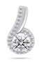 Фото #1 товара Charming sterling silver pendant with PT95W clear zircons
