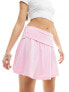 ASOS DESIGN ruched mini skirt in light pink