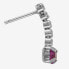 Shimmering dangle earrings with fuchsia crystal Shine A4669-21HT clear, fuchsia, pink, silver - фото #3